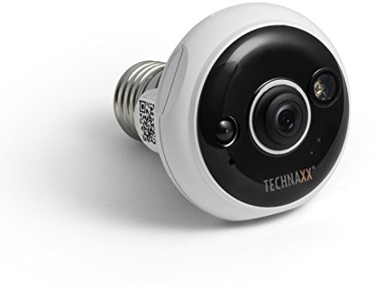 Technaxx 4583 Easy IP-Cam FullHD TX-58, FullHD indoor security camera for a lamp base E27, White