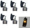 Mintice 5 X Interrupteur Commutateur à Bascule Levier SPST on/Off Couvercle Fibre Carbon Jaune Lumière LED 20A 12V pour Voiture Camion Bateau Moto
