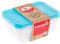 keeeper KEE205 Fredo Fresh - Set de 3 fiambreras, 3 x 1.25 l, color Azul, 20.5 x 15.5 x 6.5 cm