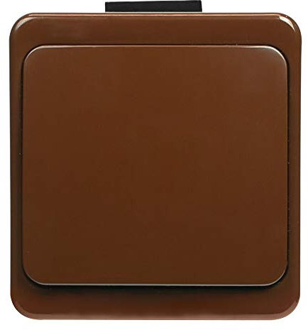 Naka24 IP44 Aufputz Schalter -Steckdosenprogramm Feuchtraum Schuko SMART (Schalter Braun WNT-1S)