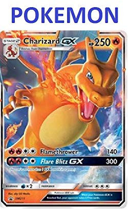 Pokemon - Charizard GX - SM211 - Tarjeta promocional Hidden Fates - Holo FOIL - NM/M - 100% auténtico garantizado