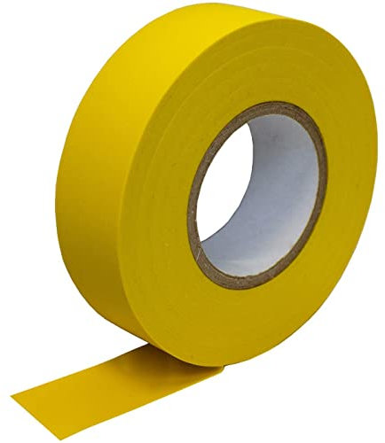 Lumonic 5x 1 Rolle PVC Isolierband 19mm x 20m Klebeband gelb Isoband I Geeignet für Elektriker und Bastler I Isolierklebeband in verschiedenen Längen und