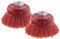 Be In Your Mind 2 Pezzi 75mm/3 Pollici Filamento Di Nylon Filo Abrasivo Spazzola A Tazza Filettatura Interna In Acciaio M14x2 Rosso Per Lucidatura Dei Metalli Pulizia Smerigliatrice
