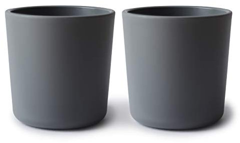 mushie 2 x Vasos para Niños | Fabricados en Dinamarca | Libres de BPA & Aptos para Lavavajillas | Equipamiento inicial seguro, duradero para niños y niñas pequeños | Smoke