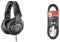 Audio-Technica M30x Professional Studio Headphones for studio recording, creators, podcasts and everyday listening & Stagg SMC3 3m XLR to XLR Plug Microphone Cable, Black