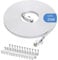 Gulaey 25m Cat6 Ethernet Cable, Long Internet Cables High-Speed Patch Cord Flat Design 1Gbps for 250Mhz/s UTP for Console, PS3, PS4, PS5, Switch, Router, Modem, Patch Panel, PC, TV, Home Office