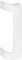 Spares2go Poignée De Porte compatible avec Beko Réfrigérateur Congélateur (blanc)