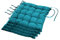 Dynamic24 Stuhlkissen 4er Set Sitzkissen 40x40 Sitzpolster Garten Kissen Polster Auflage (Petrol)