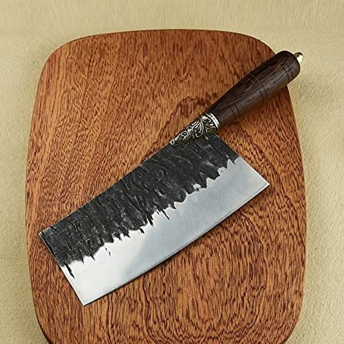 Manuelle geschmiedete Schneidmesser Haushaltsküchenmesser Longquan-Handbuch geschmiedet Chefs Messer 4cr1 3MOV. Palisandergriff. messerset (Color : A)