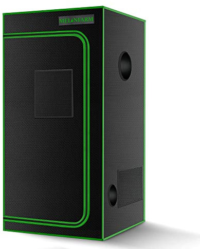 MELONFARM 2x2 Grow Tent 24x24x48''Reflective 600D Mylar Hydroponic with Observation Window, Floor Tray and Tool Bag for Indoor Plant Growing