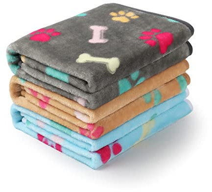 luciphia Hundedecke Katzendecke,1 Pack 3 Decken Super Weich Kuscheldecke | Waschbare Flauschige Decke für Kleine Mittlere Hunde Katzen, Warme Fleece Hundedecke für Unterwegs, Sofa, Autos, Betten