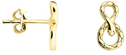 SOFIA MILANI - Damen Ohrringe 925 Silber - vergoldet/golden - Unendlich Infinity Schlangen Ohrstecker - E1399