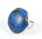 ASDFY Natürlicher Blauer Lapislazuli-Ring Kristalleiförmiger Ring Verstellbarer Damen-Ring Mit Offenem Stein Reiki-Balance-Knöchel-Finger-Ringe Ewigkeitsring Für Frauen, Mädchen, Männer