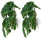 TKSE Artificial Water Plant,2PCS Simulation Vine Aquarium Fake Leaves Lifelike Small Size Plastic Leaves Decoration with Suction Cup for Fish Tank(Turtle Leaf)