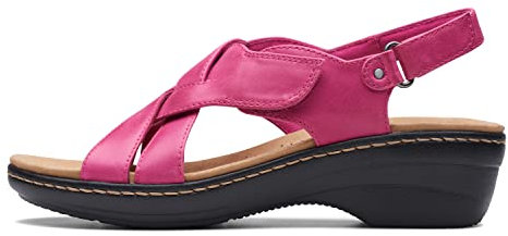 Clarks Women's Merliah Echo Heeled Sandal, Fuchsia Leather, 10 UK