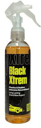 Tecnoxx – Black Xtrem Restaurateur Pro de Plastiques et gommes extérieures de Voitures Emballage de 250 ML avec pulvérisateur