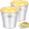 Vela grande de citronela para exterior, 2 x 17 oz velas de cera de soja natural Vela de citronela para jardín con 3 mechas Vela de citronela para jardín, camping, balcón, 180 horas de autonomía