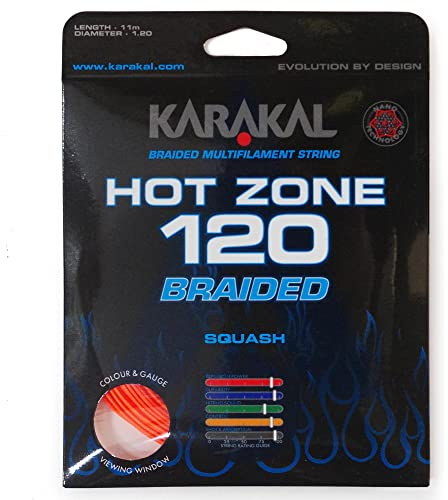 Karakal Hot Zone Squash-Saiten-Set, geflochten, 120 Stück