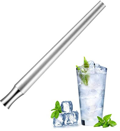 Hongjingda Cocktail Pestle | Stainless Steel Pestle for Cocktails - Ice Crusher Stick, Ice Crusher, Ice Smasher, Crushed Ice Hammer, Muddler Bar Tool for Fruit-Based Drinks
