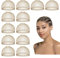 Dreamlover Wig Cap for Lace Wigs, Transparent Haarnetz für Perücken, Perückenkappe Lace, Perückennetz, Hellbraun, 12 Stücke