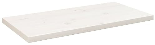 vidaXL Tischplatte Weiß 80x40x2,5 cm Massivholz Kiefer Rechteckig
