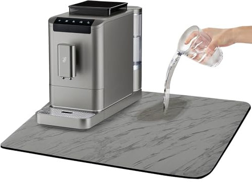 Santentre Unterlage Kaffeemaschine Abtropfmatte Geschirr Abtropfmatte Spüle 60 x 40 cm,Fleck verstecken Saugstarke Barmatte,rutschfeste Unterlage für Kaffeemaschine, Küche