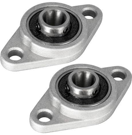 KCNOFNC 2 Stück Stehlager 8mm Innendurchmesser, Flanschgehäuse kugelgelagertes,Lagerbock mit Kugellager, Gehäuselager, Lager Gehäuse
