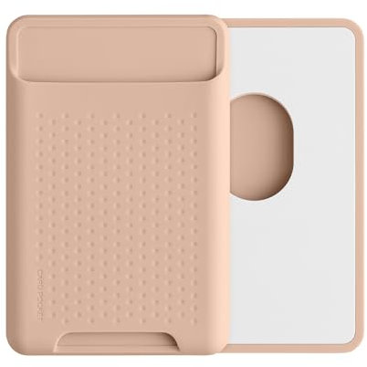 kwmobile Kartenhalter kompatibel mit Apple iPhone 16/15 / 14/13 / 12 Serie - Kartenfach Halter magnetisch - Handy Kartenetui kompatibel mit MagSafe - Altrosa