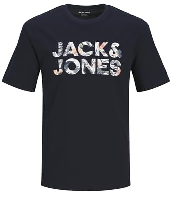 JACK & JONES Male Logo T-Shirt, Sky Captain, L