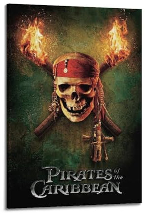 TESUXYEHH Filmposter Pirates of The Caribbean Dead Man's Chest, dekoratives Gemälde, Leinwand, Wandposter und Kunstdruck, moderne Familienschlafzimmer-Dekoration, Poster, 20 x 30 cm