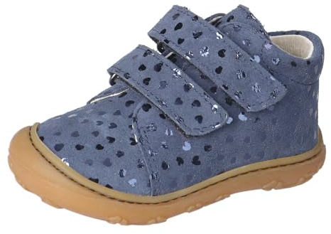 RICOSTA Mädchen Stiefel Carly, Kinder Lauflernschuhe, Weite: Mittel, lose Einlage, Klettstiefel, Booties, Leder, Nautic (171), 23 EU