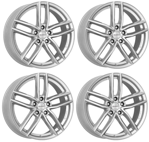 4x Dezent Felgen TR silver 6.5Jx16 ET46 5x112 kompatibel mit Volkswagen Beetle Caddy Golf Jetta Passat Touran T-Roc