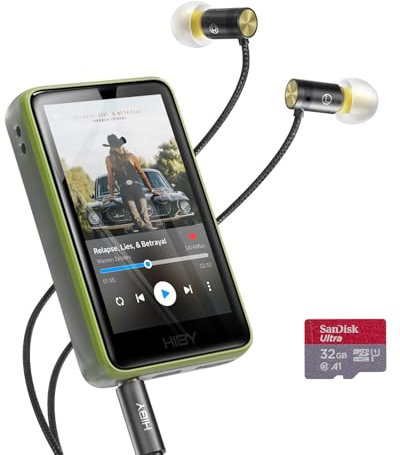 HiBy R1 HiFi MP3 Player with Bluetooth 5.1 Tidal Qobuz DSD 256 native Lossless Music Player with Touchscreen/Hi Res Audio Certified/MSEB Tuning/2TB Expanded Memory