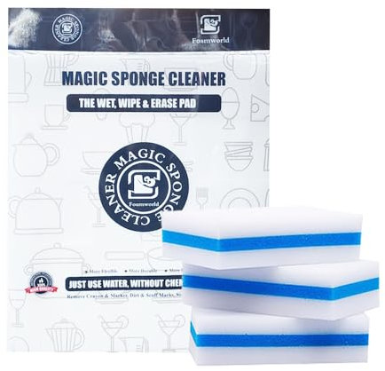 Foamworld 50 Stück Magische Schwämme,schmutzradierer Schwamm,Premium - Melamin Schwamm, Für Reinigung von Küche, Bad, Schuhen und Anderen Haushaltsgegenständen - 110 ×70 × 30 mm