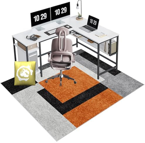 Tappetino per sedia da gioco resistente per pavimenti in legno duro, 160 x 200 cm, multiuso, tappetino per sedia da ufficio per tappeti a pelo basso, protezione per pavimenti per sedie a rotelle