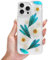 rongki Floral Case for iPhone 11 Pro Clear Case with Real Dried Flower Patterns, Glitter Cute Flowers Design for Women Girls Slim Soft Edge Shockproof Phone Cover for iPhone 11 Pro 5.8(Peacock Blue)