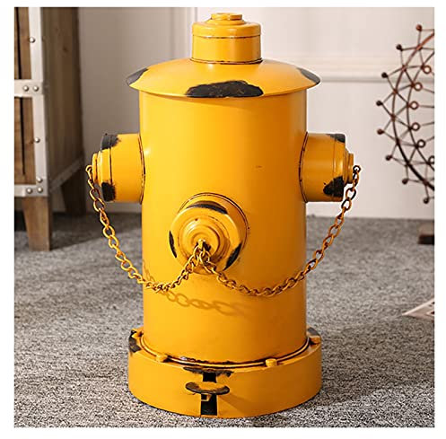 GUHPZA Garbage Can Outdoor Trash Can,Iron Art Decoration Pedal Type Trash Can,Mini Metal Pedal Bin,Fire Hydrant Shape,For Outdoor Entertaining Trash Bin
