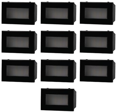 Lot de 10 feux de route 3000 K, lumière de nuit, blanc chaud, noir, compatible avec BTicino Axolute, fruits, interrupteurs, boutons, dérateurs, variateurs, pour plaques d'origine et