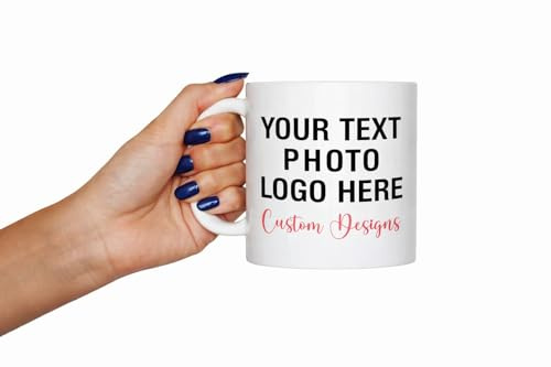 Custom Personalised Mug Any Photo Text Gift Any Occasions Event Wedding Birthday Fathers Mothers Day Anniversary Christmas Valentines Day Customised Logo Design Coffee Tea 11oz (11oz, Around the Mug)