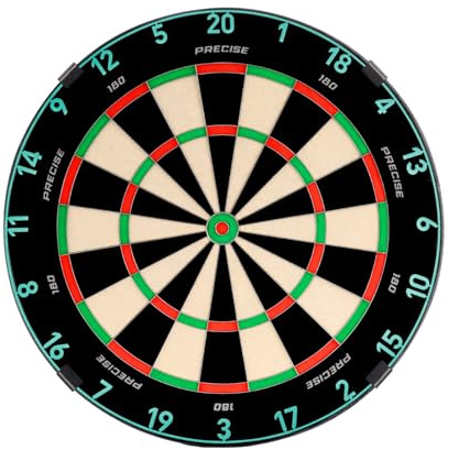 Precise180 - Dartboard Endorphine - Frozen Mint - Premium Dartboard mit One Piece Zahlenring - 18 Farben - Dartscheibe Nummernring - Dartzubehör