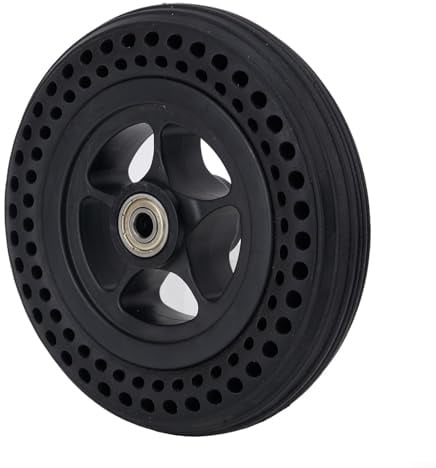 Yuanpgky 15,2 cm Vollreifen für Rollstuhl mit Radnabe, 6x1 1/4 pannensicher Rollstuhlreifen kompatibel mit Ottobock M2, nicht aufblasbarer Gummireifen für