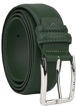 GianMarcoVenturi Gürtel aus echtem Leder, Unisex für Herren und Damen, Made in Italy, kürzbar, 3,5 cm, mit Geschenkbox