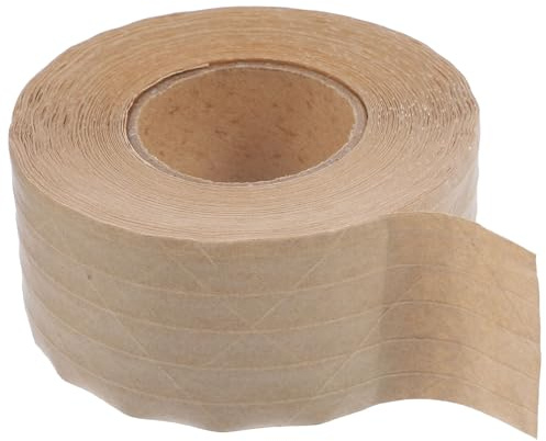TOYZFRIENDY Kraftpapierklebeband Wasseraktiviert mit Hoher Klebkraft Selbstklebend und Beschreibbar zum Verpacken und Versiegeln von Paketen und Fotos