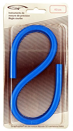 Graphoplex Kurvenlineal, flexibel, blau 40 cm blau