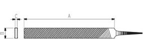 Dick 11121040 Präzisionsfeile flach Hieb 4 Handwerkzeug, 9.5 x 2.5 mm