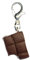 Miniblings Schokolade Charm Zipper Pull Schokoladentafel Schoki Biss - Handmade Modeschmuck I Kettenanhänger versilbert - Bettelanhänger Bettelarmband - Anhänger für Armband