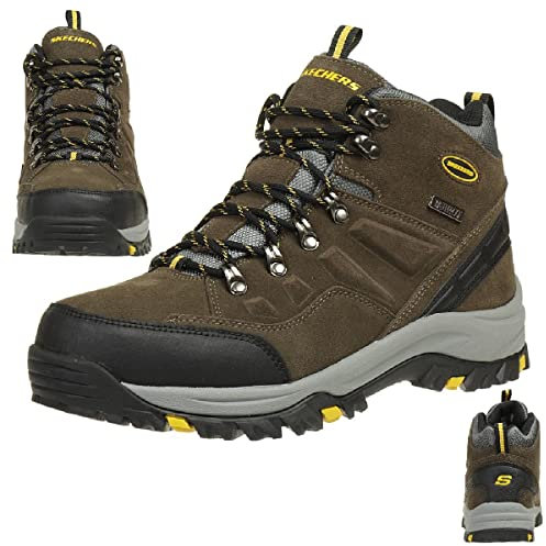 Skechers Relment Pelmo, Stivali Uomo, Marrone Brown Khaki, 39 EU