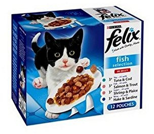 Felix Erwachsener Beutel Fisch Wählen Katzenfutter 100G 12 Pack (1.2Kg)