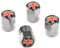 Protrex UK MINI Union Jack Ventilkappen, Silber, Metall, Universelle Passform, PKW, 4er-Pack