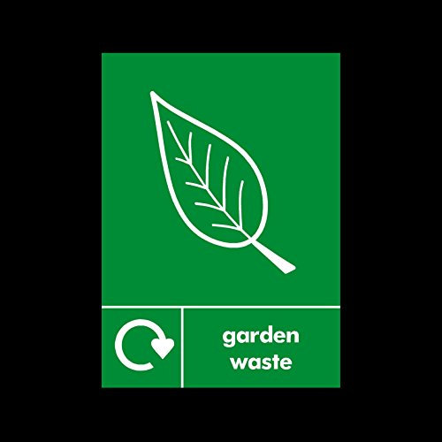 Garden Waste Sticker/Self Adhesive Sign - Environment/Reduce CO2 / Green World/Bins